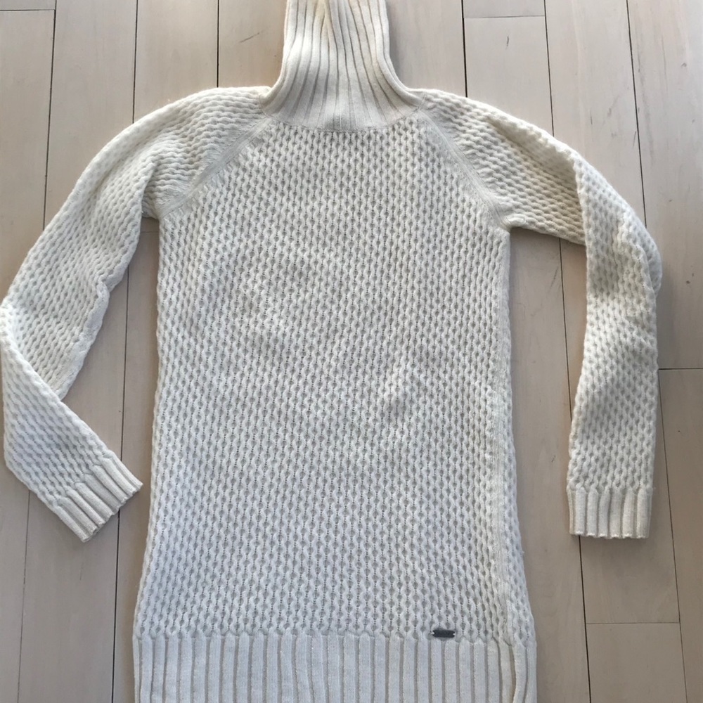 Barbour cream turtleneck wool tunic